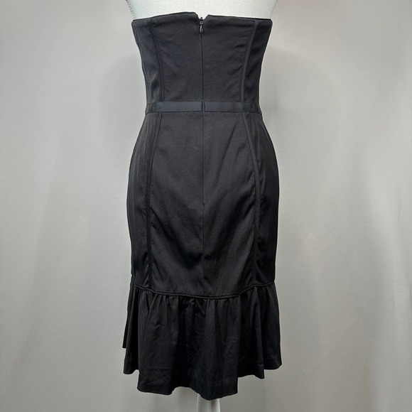 White House Black Market Black Strapless Dress, Size 4 - Picture 3 of 14